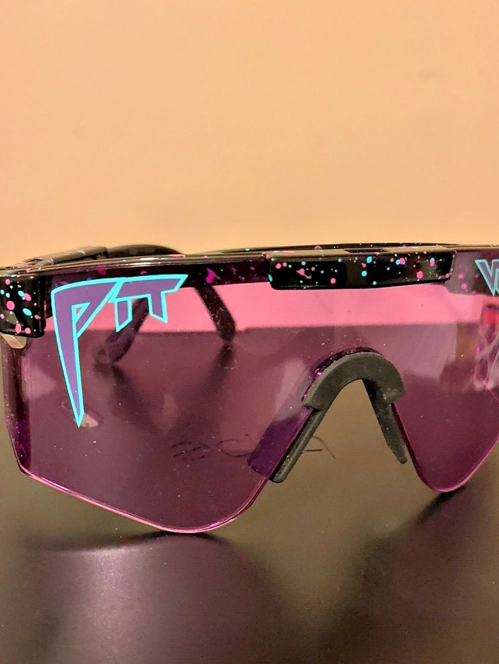 Pitt Viper  Black & Pink/Purple Shield Sunglasses